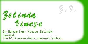 zelinda vincze business card